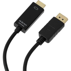 DisplayPort to HDMI 4K Adapter Cable Male to Male Black 1.8m